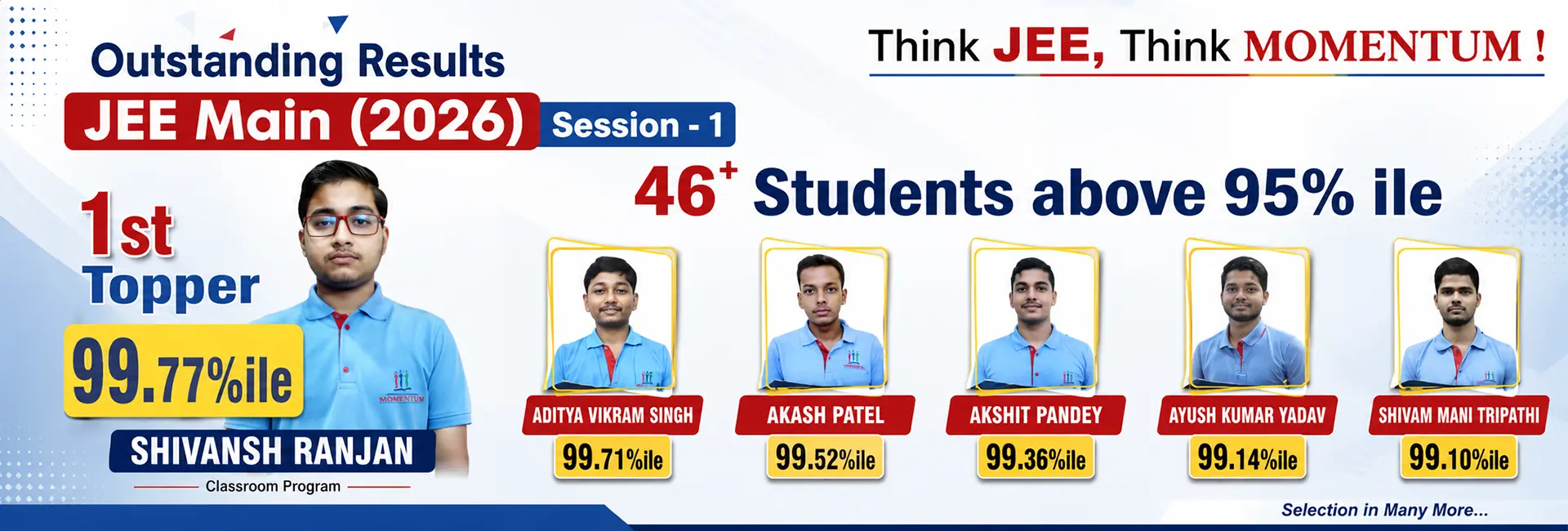 Outstanding Results JEE Main (2026) Session - 1