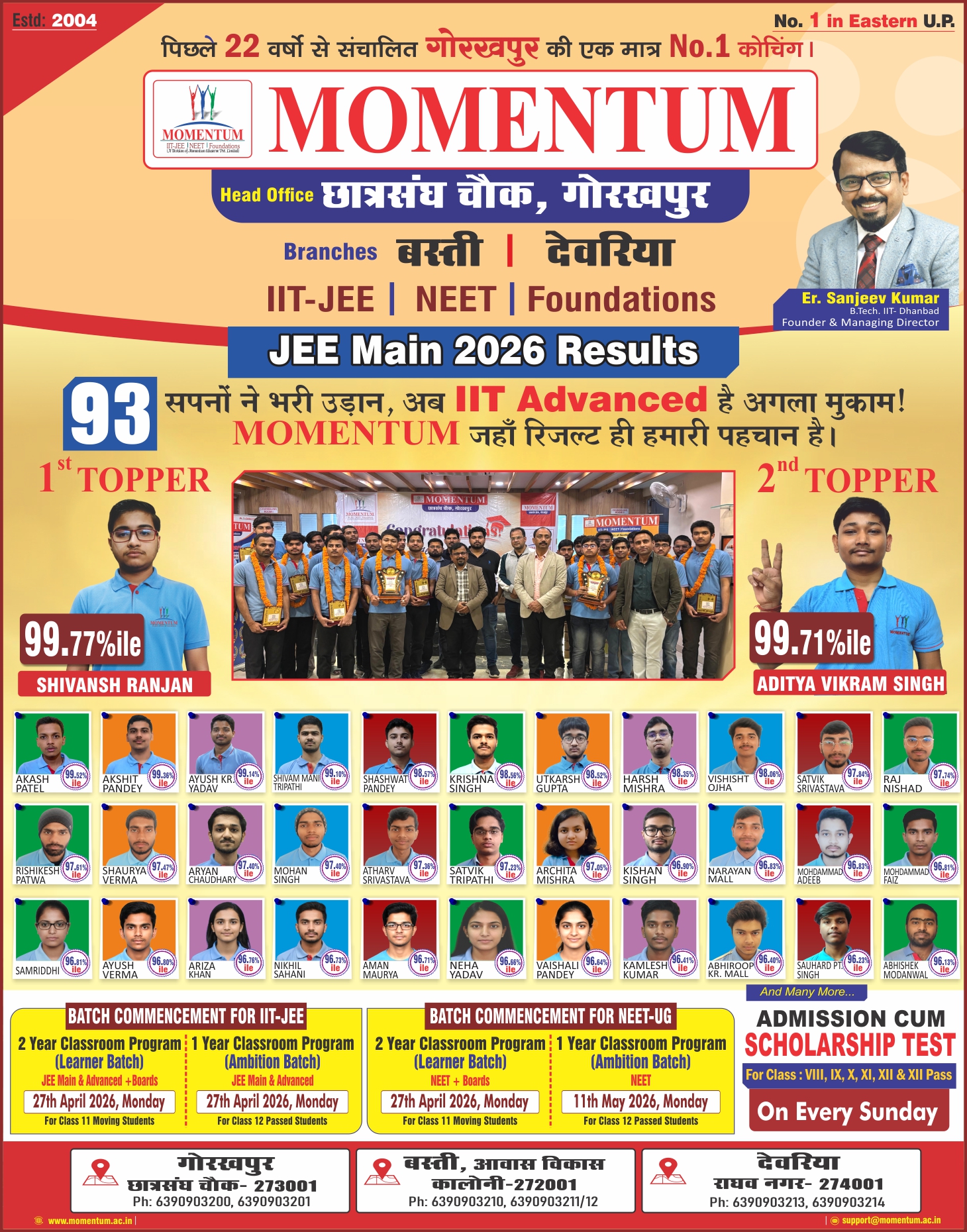 IIT-JEE and NEET-UG Results 2025